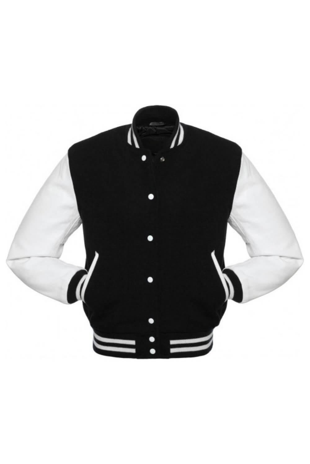 Black White Varsity Jacket, White Varsity Jacket