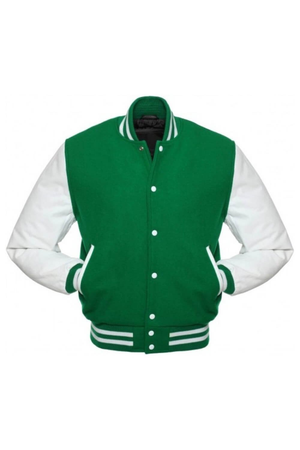 Kelly Green Leather Varsity Jacket