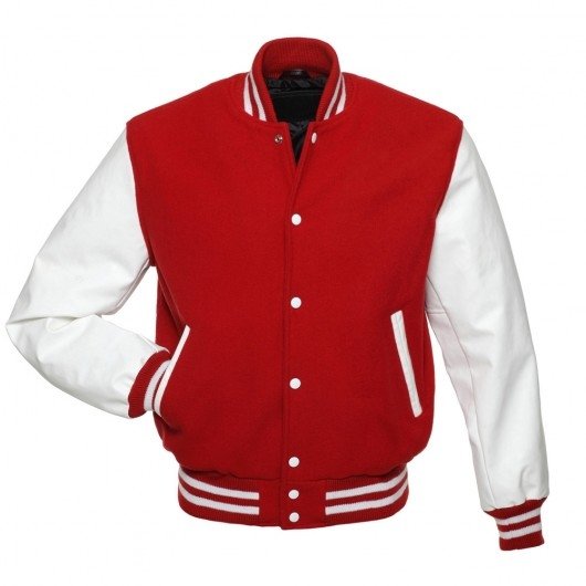 red varsity jacket