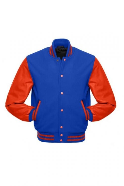 Maker of Jacket Varsity Jackets Red and Cream Baseball